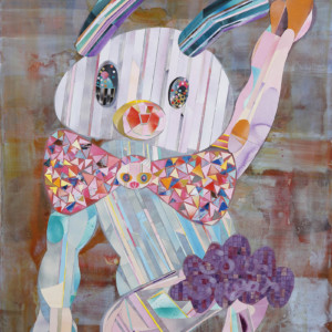 cyborg bunny / 2020 / 紙にインク、コラージュ / 100x80cm
cyborg bunny / 2020 / ink, collage on paper