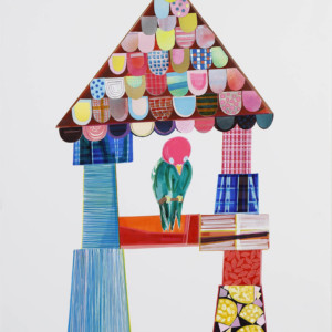 テルミンの鳴く声 / 2020 / 紙にインク、ペン、コラージュ / 73x61cm
The sound of Theremin/ 2020 /pen, ink on paper