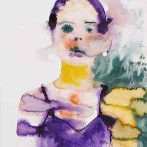 Drawing mania(woman)/ 2019/ 紙にインク/ 68.5x56.5cm/ ink on paper