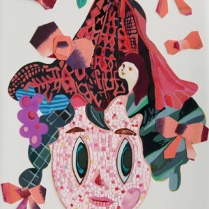 徒然ドローイング・ the sorcerer's apprentice / 2021 /紙にアクリルインク ・コラージュ/ 21x14.8cm/ ink, collage on paper